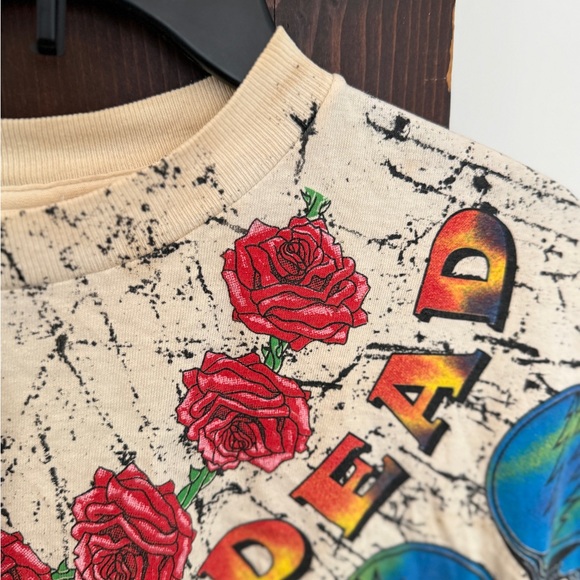 1992 Wild Oats Grateful Dead Vintage Tee / “Steal Your Face" All Over Print - Picture 4 of 13
